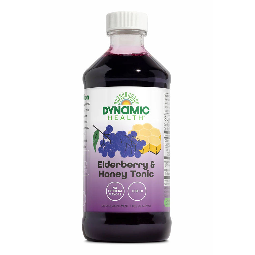 Dynamic Health Elderberry and Honey Tonic with Antioxidants, 8 Oz